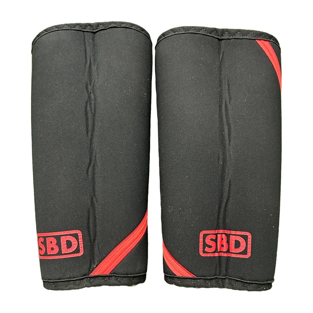Black and Red Athletic Forearm Guards